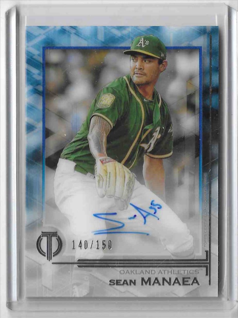 2019 Topps Tribute TA-SM Sean Manaea Blue